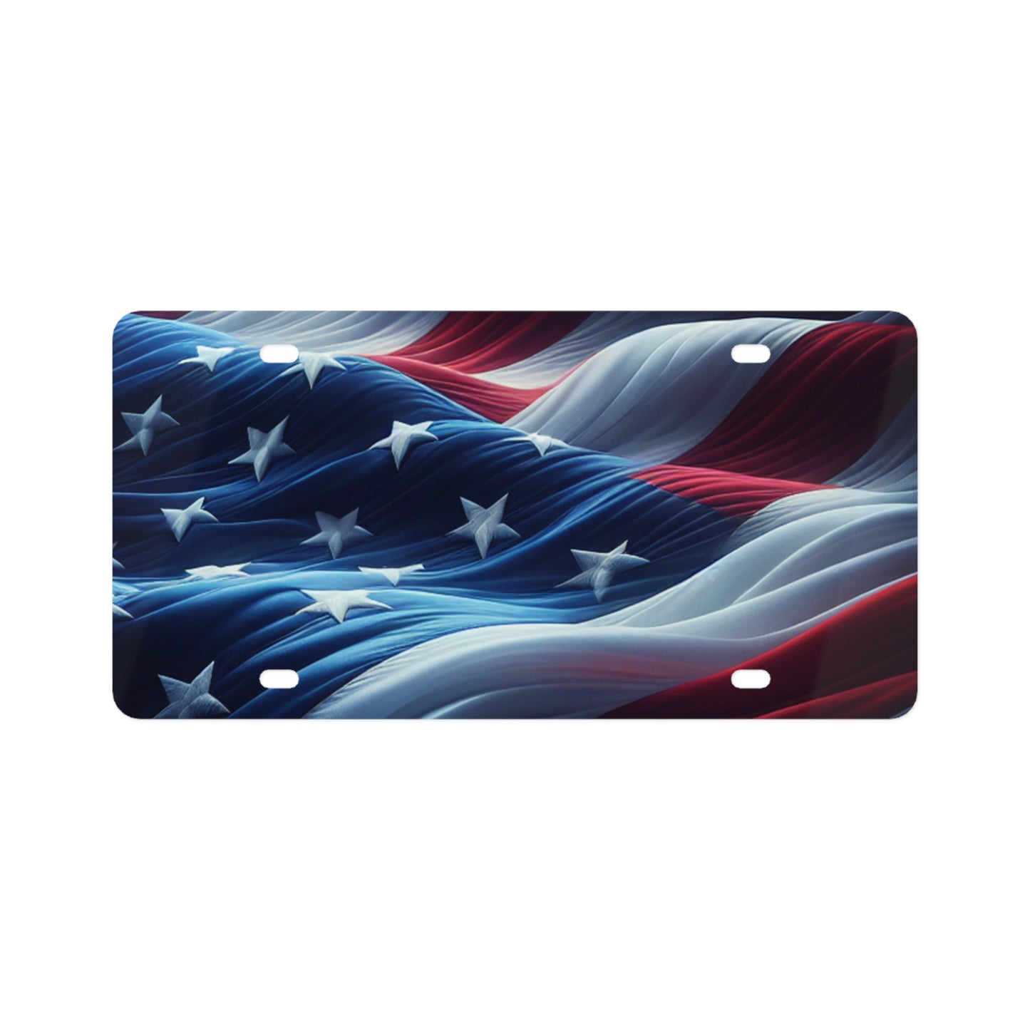 Bold American Flag License Plate