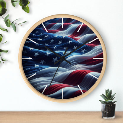 American Flag Wall Clock