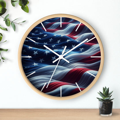 American Flag Wall Clock